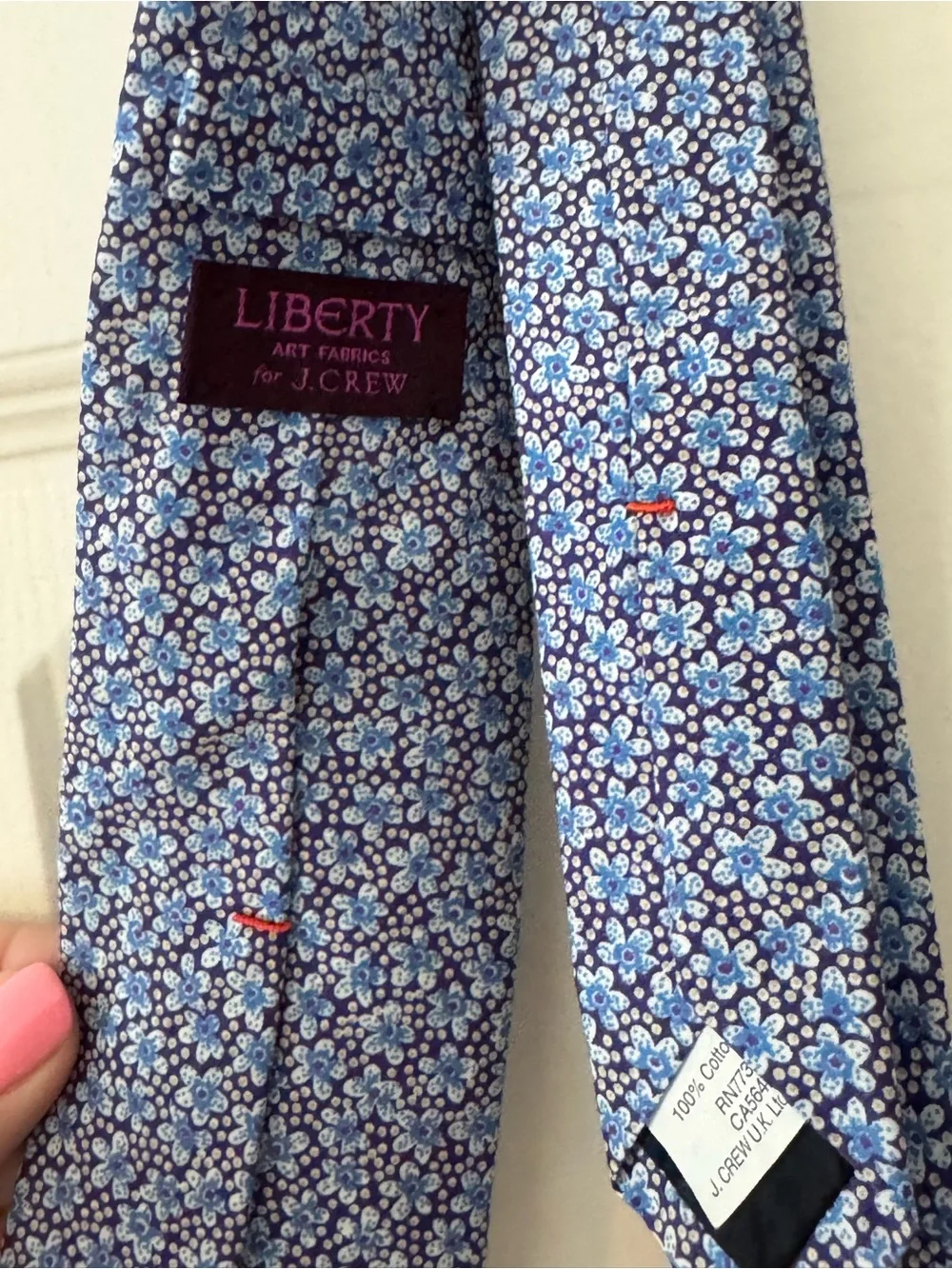 J. Crew/Liberty London Blue/Purple Floral Tie